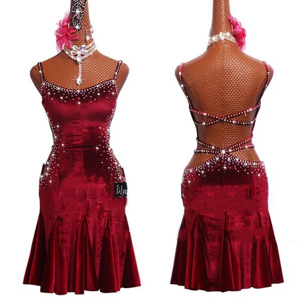 red latin dance dress female velvet dancing dress flamengo 2019 salsa girls competition outfits perform dance, Black;red
red latin dance dress female velvet dancing dress flamengo 2019 salsa girls competition outfits perform dance, Black;red