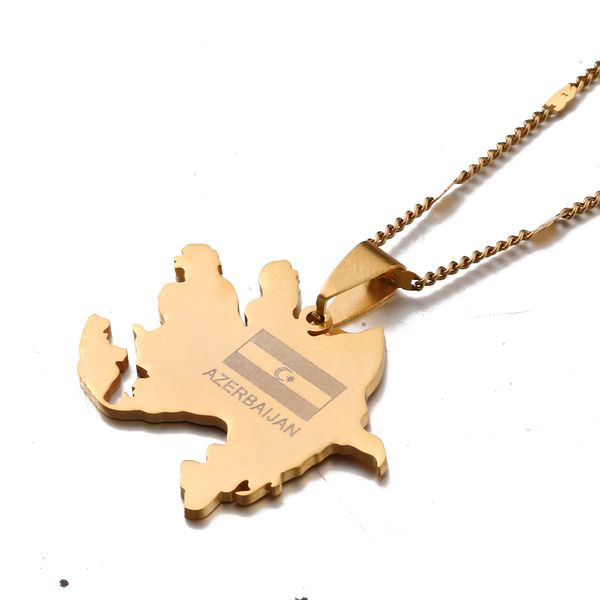 stainless steel gold color azerbaijan map pendant necklaces azerbaycan flag maps chain jewelry, Silver
stainless steel gold color azerbaijan map pendant necklaces azerbaycan flag maps chain jewelry, Silver