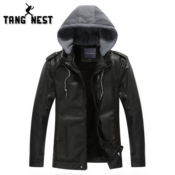 tangnest 2018 new men's tide hooded casual pu locomotive plus velvet windproof leather jacket warm windbreaker jacket mwp493, Black
tangnest 2018 new men's tide hooded casual pu locomotive plus velvet windproof leather jacket warm windbreaker jacket mwp493, Black