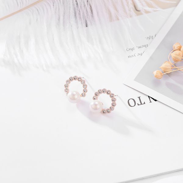 women round shape earrings copper zircon pearl ear clip pin girls geometric stud jewelry gift, Golden;silver
women round shape earrings copper zircon pearl ear clip pin girls geometric stud jewelry gift, Golden;silver