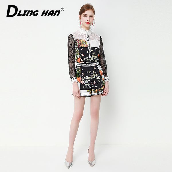 linghan fashion letter print sets hollow out lace patchwork shirt + high waist shorts two-piece suits designer women's new, White
linghan fashion letter print sets hollow out lace patchwork shirt + high waist shorts two-piece suits designer women's new, White