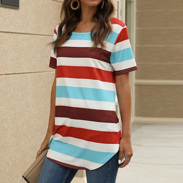 fashion striped print tshirt women short sleeve casual tee shirt femme loose summer harajuku o neck long tees streetwear, Black;blue
fashion striped print tshirt women short sleeve casual tee shirt femme loose summer harajuku o neck long tees streetwear, Black;blue