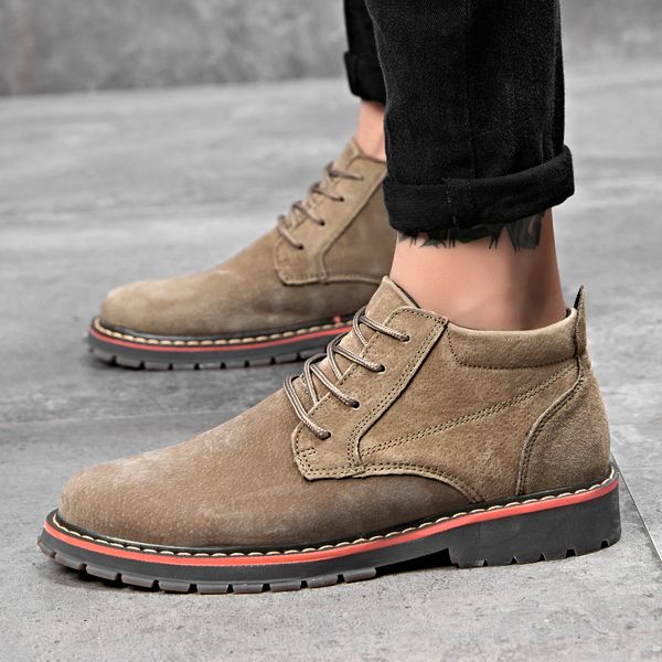 Retro Faux Suede Leather Men's Boots Men Business Casual Leather Shoes Autumn Winter Fashion Oxford Shoes, Black
Retro Faux Suede Leather Men's Boots Men Business Casual Leather Shoes Autumn Winter Fashion Oxford Shoes, Black