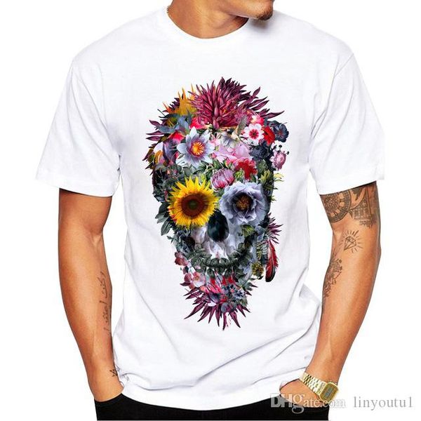 2018 new летняя мода цветочные черепа printed t-shirt с коротким рукавом популярные дизайн tops новизна тенниску, White;black
2018 new летняя мода цветочные черепа printed t-shirt с коротким рукавом популярные дизайн tops новизна тенниску, White;black