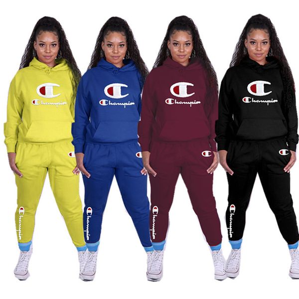 women champions hoodies tracksuit spring autumn 2 piece set long sleeve hooded t shirt sweatshirt + pants leggings outfits casual sweatsuit, White
women champions hoodies tracksuit spring autumn 2 piece set long sleeve hooded t shirt sweatshirt + pants leggings outfits casual sweatsuit, White