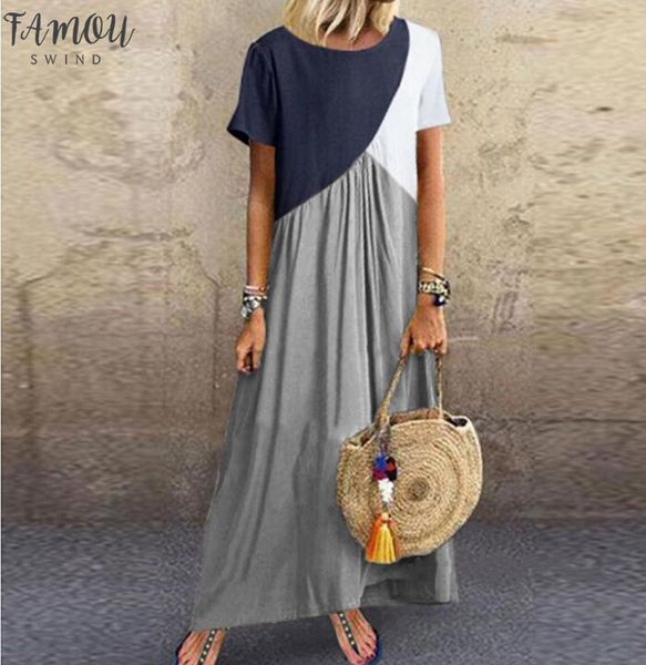 2020 women dresses long maxi dresses for women vestidos casual dress beach patchwork color loose casual plus size dress, Black;gray
2020 women dresses long maxi dresses for women vestidos casual dress beach patchwork color loose casual plus size dress, Black;gray