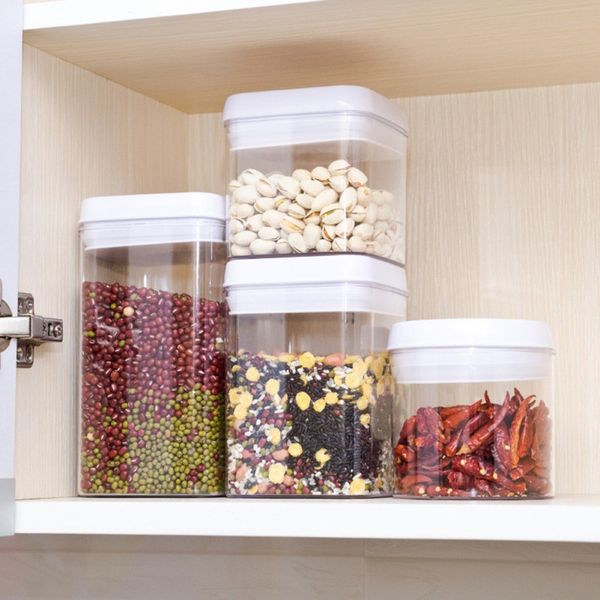 transparent sealing storage container kitchen preservation jars kitchen grain sugar nuts storage bin with buckle
transparent sealing storage container kitchen preservation jars kitchen grain sugar nuts storage bin with buckle