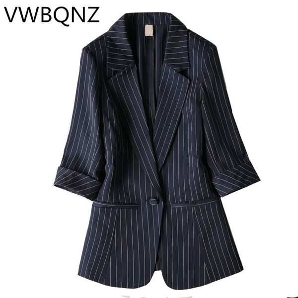 single buckle striped women blazer spring seven-quarter sleeve jackets female suits coat slim work feminino outerwear plus size, White;black
single buckle striped women blazer spring seven-quarter sleeve jackets female suits coat slim work feminino outerwear plus size, White;black