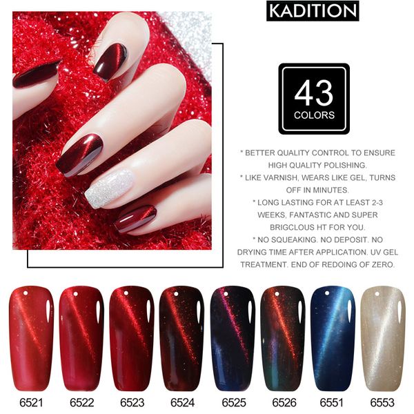 kadition gel nails art 9d cat eyes magnetic nail gel polish design manicure soak off color enamel uv nail polish varnish, Red;pink
kadition gel nails art 9d cat eyes magnetic nail gel polish design manicure soak off color enamel uv nail polish varnish, Red;pink