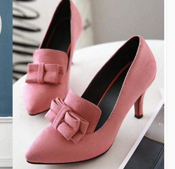 2019 women's shoes in spring and autumn with new style high heel fine heel pointed end suede bowknot @284, Black
2019 women's shoes in spring and autumn with new style high heel fine heel pointed end suede bowknot @284, Black