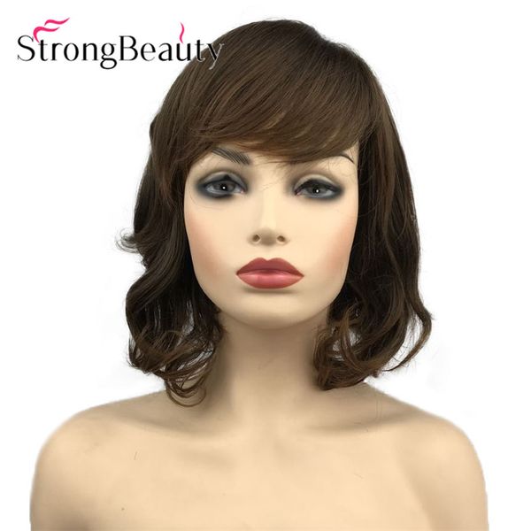strongbeauty body wave natural wigs medium length synthetic women hair capless wig, Black
strongbeauty body wave natural wigs medium length synthetic women hair capless wig, Black