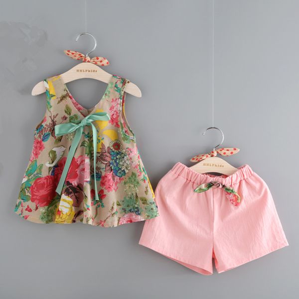 bow girls clothing sets 2020 summer style kids clothing sets sleeveless flower print t-shirt+pink pants2pc children girls suit, White
bow girls clothing sets 2020 summer style kids clothing sets sleeveless flower print t-shirt+pink pants2pc children girls suit, White