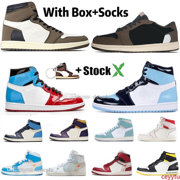 1 high travis scotts low fearless obsidian mens basketball shoes spiderman unc 1s chicago banned bred toe men sport designer sneakers 
1 high travis scotts low fearless obsidian mens basketball shoes spiderman unc 1s chicago banned bred toe men sport designer sneakers