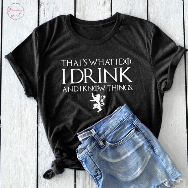 game of thrones women t shirts thats what i do i drink and i know things letter print tumblr drop shipping, White
game of thrones women t shirts thats what i do i drink and i know things letter print tumblr drop shipping, White