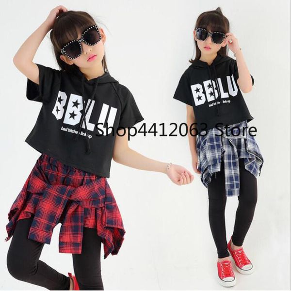 girls ballroom modern jazz hip hop dancewear costumes set for kid t shirt pantskirt dancing party stage clothing outfits, Black;red
girls ballroom modern jazz hip hop dancewear costumes set for kid t shirt pantskirt dancing party stage clothing outfits, Black;red