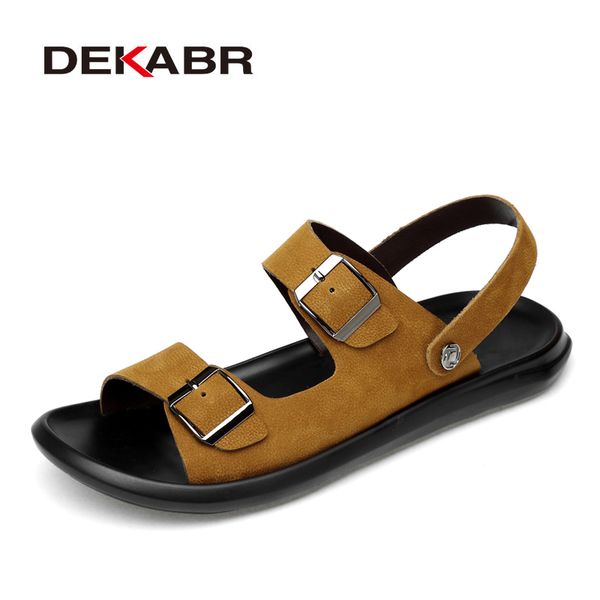 dekabr brand genuine leather men shoes summer new large size men's sandals men sandals fashion slippers big size 37-45, Black
dekabr brand genuine leather men shoes summer new large size men's sandals men sandals fashion slippers big size 37-45, Black