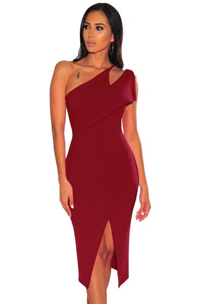 Split One-Shoulder Women Party Dresses Sexy Ladies Panelled Pencil Dresses Designer Skinny Hollow Out Bodycon Dresses
Split One-Shoulder Women Party Dresses Sexy Ladies Panelled Pencil Dresses Designer Skinny Hollow Out Bodycon Dresses