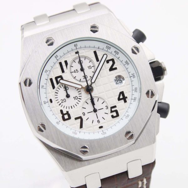 Новый Мужской Кварцевый Royal Oak Offshore Safari Хронограф Белый Циферблат Коричневый Кожаный Ремешок Floding Застежка Часы Белый Циферблат Мужские Спортивные Наручные Часы
Новый Мужской Кварцевый Royal Oak Offshore Safari Хронограф Белый Циферблат Коричневый Кожаный Ремешок Floding Застежка Часы Белый Циферблат Мужские Спортивные Наручные Часы