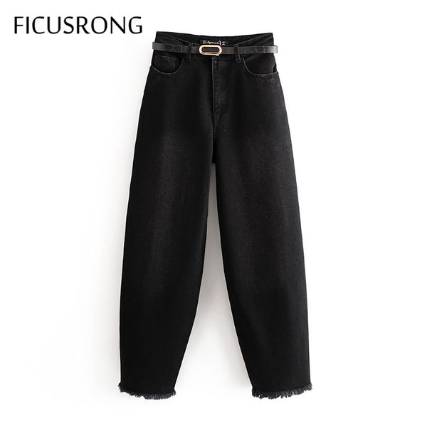 ficusrong 2020 new autumn women black belt denim pants female streetwear loose zipper coated cotton high waist harem pants jeans, Blue
ficusrong 2020 new autumn women black belt denim pants female streetwear loose zipper coated cotton high waist harem pants jeans, Blue