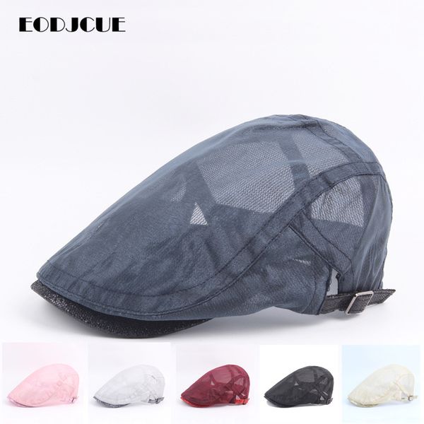 new summer adjustable beret caps yarn weaving outdoor hat men outdoor visor peaked caps breathable flat cap boina, Blue;gray
new summer adjustable beret caps yarn weaving outdoor hat men outdoor visor peaked caps breathable flat cap boina, Blue;gray