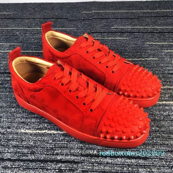 2019 new designer sneakers red bottom shoe low cut suede spike luxury shoes for men and women shoes party crystal leather sneakers r09, Black
2019 new designer sneakers red bottom shoe low cut suede spike luxury shoes for men and women shoes party crystal leather sneakers r09, Black