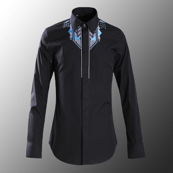 minglu long sleeve mens shirts luxury totem embroidery solid color mens dress shirts plus size 4xl slim fit casual male, White;black
minglu long sleeve mens shirts luxury totem embroidery solid color mens dress shirts plus size 4xl slim fit casual male, White;black