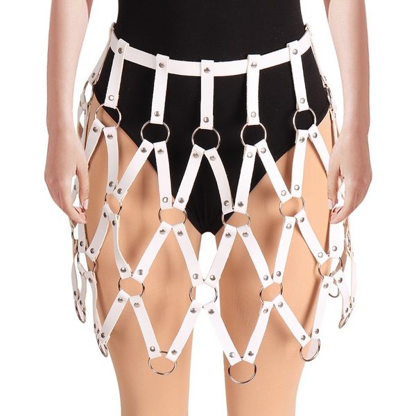 leather skirt punk goth hollow out crop waist belt body cage frame women dance festival rave lingerie harness adjustable, Black;white
leather skirt punk goth hollow out crop waist belt body cage frame women dance festival rave lingerie harness adjustable, Black;white