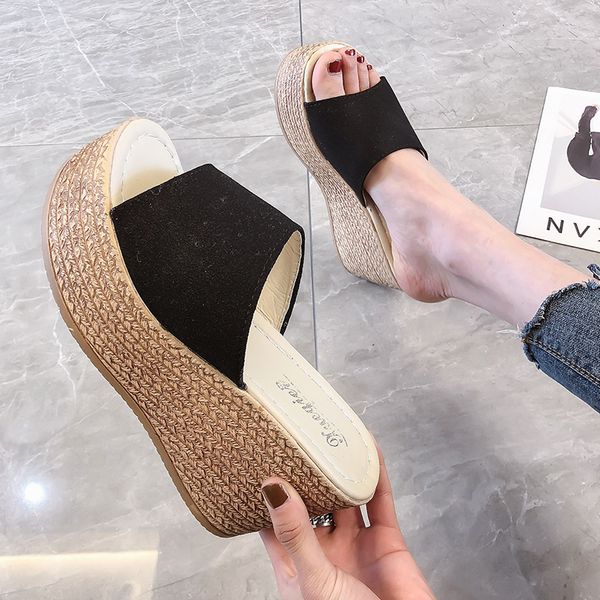 casual woman shoe women shoes 2019 shallow mouth all-match clogs platform modis new summer creepers cute rubber wedges slides, Black
casual woman shoe women shoes 2019 shallow mouth all-match clogs platform modis new summer creepers cute rubber wedges slides, Black
