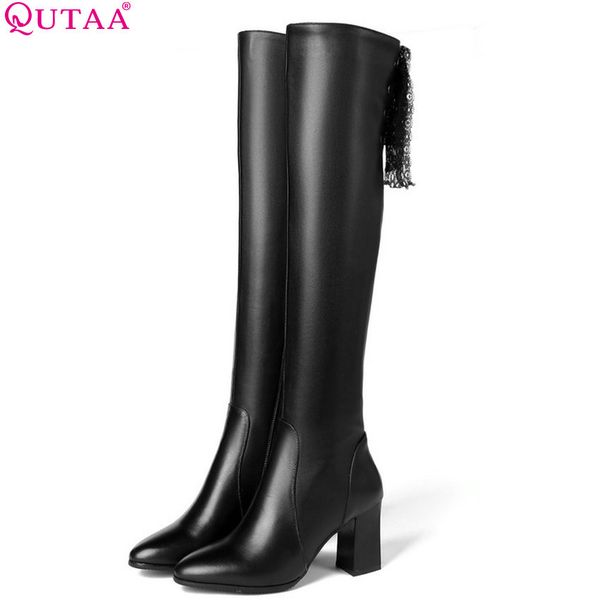 qutaa 2019 over the knee high boots women shoes platform zipper square high heel winter shoes woman boots big size 34-39, Black
qutaa 2019 over the knee high boots women shoes platform zipper square high heel winter shoes woman boots big size 34-39, Black