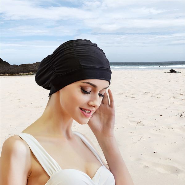 2019 swimming cap womens long hair swim hat outdoor activities solid cap bathing drape stretch sports seaside fold girls
2019 swimming cap womens long hair swim hat outdoor activities solid cap bathing drape stretch sports seaside fold girls