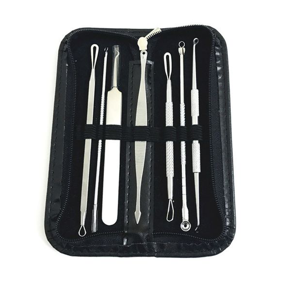 7pcs facial blackhead remover tool kit double-end comedone acne needle clip pimple tweezer blemish extractor set face skin care dhl free
7pcs facial blackhead remover tool kit double-end comedone acne needle clip pimple tweezer blemish extractor set face skin care dhl free