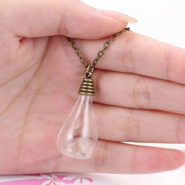 glass bulb pendants necklace real dandelion seed wish necklaces chain women men fashion jewelry holiday gift ing, Silver
glass bulb pendants necklace real dandelion seed wish necklaces chain women men fashion jewelry holiday gift ing, Silver