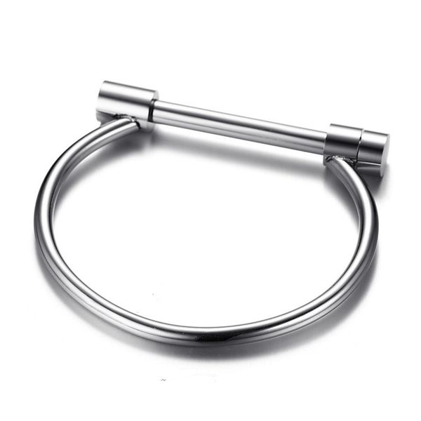 high polished womens stainless steel d shape horseshoe screw cuff bangle bracelet2396, White
high polished womens stainless steel d shape horseshoe screw cuff bangle bracelet2396, White