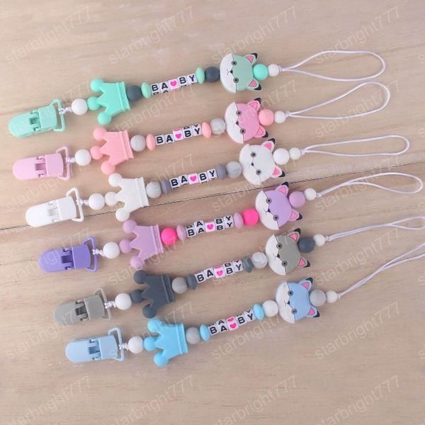 2020 new cartoon silicone baby pacifier clips newborn teething beads bpa dummy clip pacifier holder teether pendant soothie clips
2020 new cartoon silicone baby pacifier clips newborn teething beads bpa dummy clip pacifier holder teether pendant soothie clips