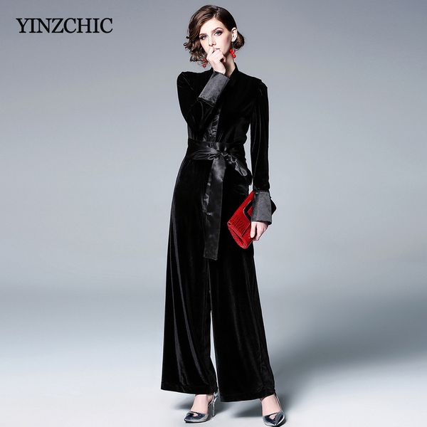 fashion womans spring jumpsuits casual female velour full jumpsuit v-neck ol elegant black loose-pants jumpers, Black;white
fashion womans spring jumpsuits casual female velour full jumpsuit v-neck ol elegant black loose-pants jumpers, Black;white