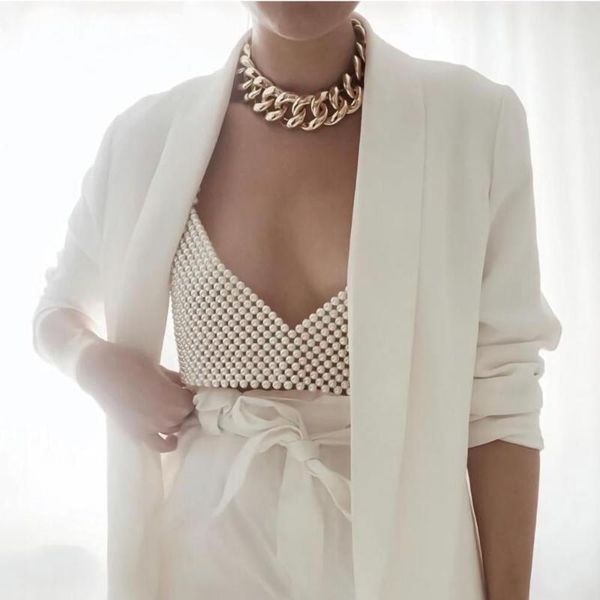 2020 imitation pearls vest women new short camisole elegant body chain party club dress accessories wedding jewelry, White
2020 imitation pearls vest women new short camisole elegant body chain party club dress accessories wedding jewelry, White
