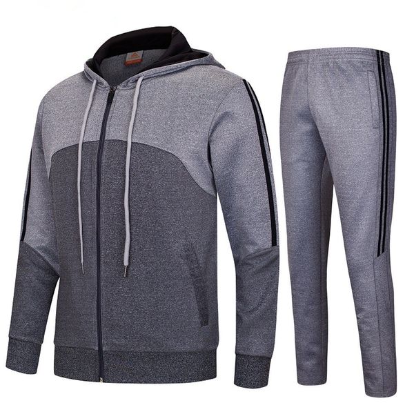 2019 new men running training sports suit autumn winter hooded sweatshirt + jogging pants male sportswear tracksuit set, Black;blue
2019 new men running training sports suit autumn winter hooded sweatshirt + jogging pants male sportswear tracksuit set, Black;blue