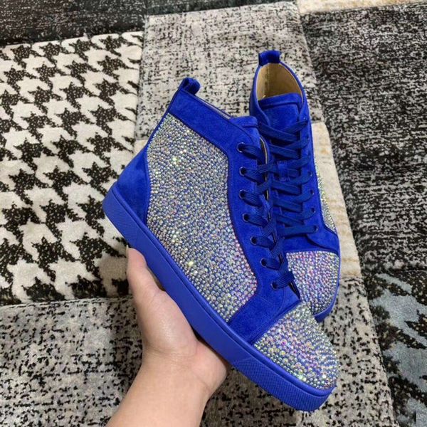 high red bottom sneakers shoes for women men strass blue suede leather louisflats casual walking rhinestone fashion designer leisure, Black
high red bottom sneakers shoes for women men strass blue suede leather louisflats casual walking rhinestone fashion designer leisure, Black
