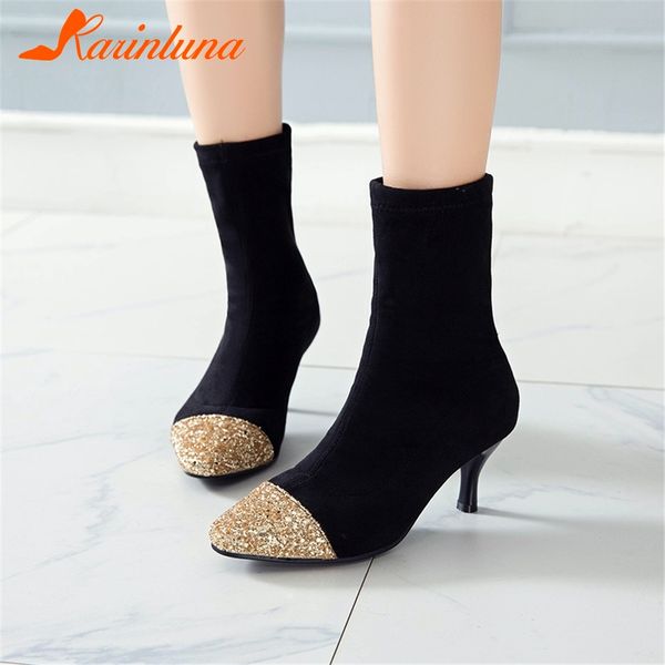 karin new large size 32-43 fashion 2019 pointed toe party wedding boots women shoes woman ladies high heel bling ankle boots, Black
karin new large size 32-43 fashion 2019 pointed toe party wedding boots women shoes woman ladies high heel bling ankle boots, Black