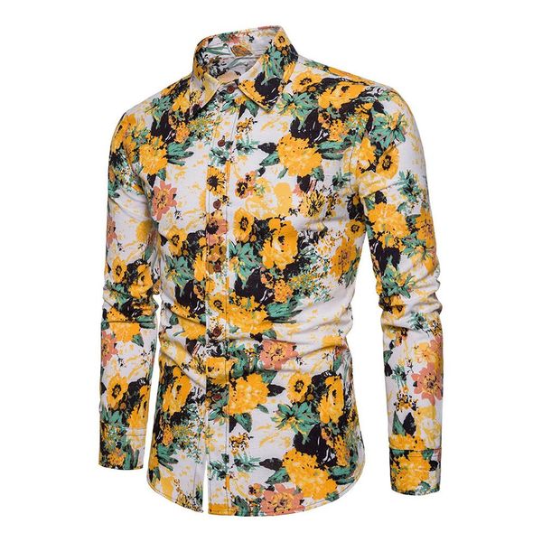 fashion male shirts flower printed turn-down collar long sleeve men spring summer slim casual fit shirt blouse big size, White;black
fashion male shirts flower printed turn-down collar long sleeve men spring summer slim casual fit shirt blouse big size, White;black