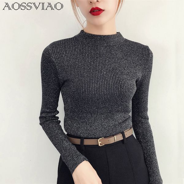 shiny lurex autumn winter sweater women long sleeve pullover women basic sweaters turtleneck 2018 korean knit femme, White;black
shiny lurex autumn winter sweater women long sleeve pullover women basic sweaters turtleneck 2018 korean knit femme, White;black