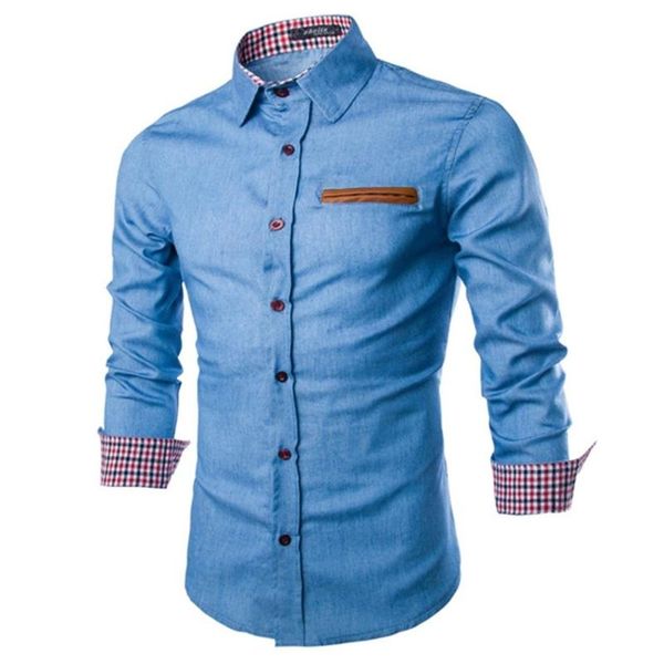 men's denim shirts cowboy shirt casual long sleeves slim fit shirt autumn fashion male denims jeans size s-xxl, White;black
men's denim shirts cowboy shirt casual long sleeves slim fit shirt autumn fashion male denims jeans size s-xxl, White;black