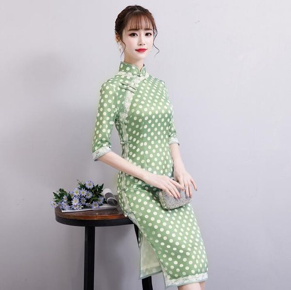 new arrival college student girls women green polka-dot cheongsam daily modified retro chinese sell vintage fashion young dress summer, Black;gray
new arrival college student girls women green polka-dot cheongsam daily modified retro chinese sell vintage fashion young dress summer, Black;gray