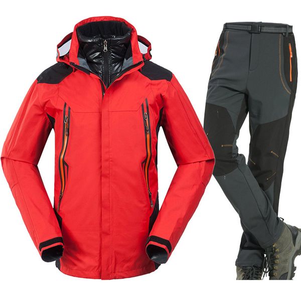 winter down jacket & hiking pants men ski suit outdoor thermal windproof waterproof raincoat mountaineering fishing hiking suit, Blue;black
winter down jacket & hiking pants men ski suit outdoor thermal windproof waterproof raincoat mountaineering fishing hiking suit, Blue;black