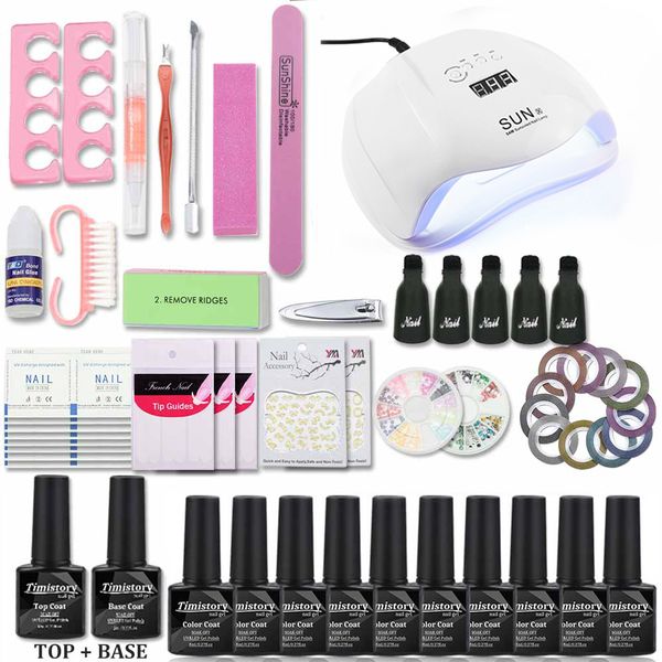 nail set with 54/48/40/6w uv led lamp manicure pedicure accessories manicure tool set choose 10 color 11base nail gel kit
nail set with 54/48/40/6w uv led lamp manicure pedicure accessories manicure tool set choose 10 color 11base nail gel kit
