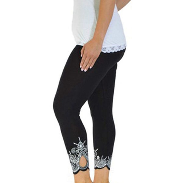women leggings floral bordered cropped trouser leggins high elastic breathable sweatpants fitness quick dry jogging, Black;white
women leggings floral bordered cropped trouser leggins high elastic breathable sweatpants fitness quick dry jogging, Black;white