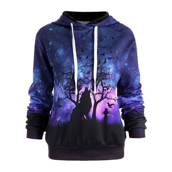 women sweatshirt hoodies 3d wolf digital printing hooded harajuku holloween baseball sweats tracksuit sudadera mujer moletom new, Black
women sweatshirt hoodies 3d wolf digital printing hooded harajuku holloween baseball sweats tracksuit sudadera mujer moletom new, Black