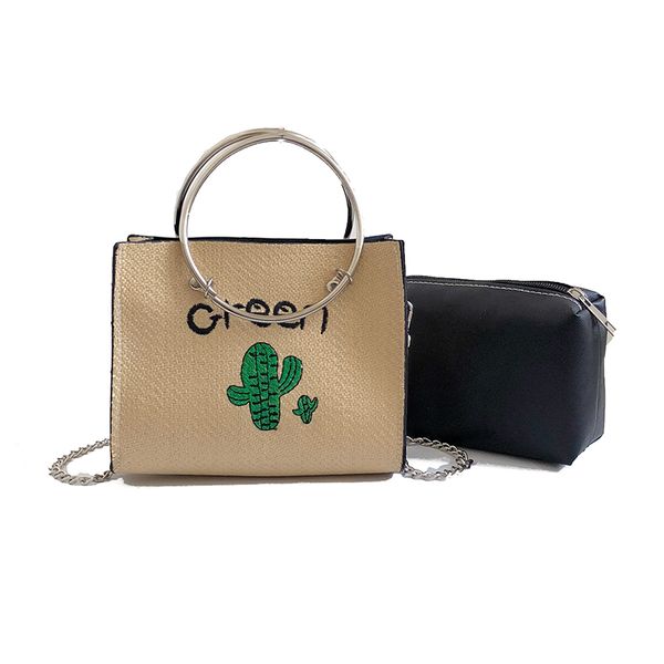 women's fashion straw braid fairy cactus small fresh chain knitted handbag single shoulder satchel personality
women's fashion straw braid fairy cactus small fresh chain knitted handbag single shoulder satchel personality