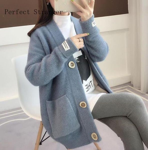 korean 2019 autumn winter new arival fashion v collar long sleeve woman sweater cardigan, White
korean 2019 autumn winter new arival fashion v collar long sleeve woman sweater cardigan, White