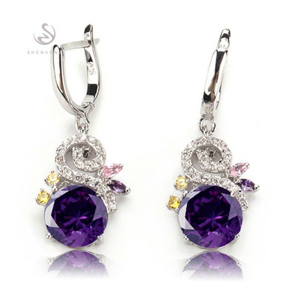 shunxunze dropshipping noble generous christmas engagement wedding earrings for women men shinning purple cubic zirconia rhodium plated r539, Silver
shunxunze dropshipping noble generous christmas engagement wedding earrings for women men shinning purple cubic zirconia rhodium plated r539, Silver